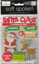 RARE MAMBI Soft Spoken Ellen Kranz 3D Stickers SANTA CLAUS 95420 Fast FREE Ship!