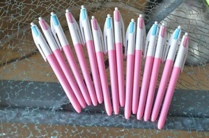 Stylo Bic 2 Couleurs Bleu Rose Naissance Bebe Turquoise Outremer Pink Faire Part Ebay