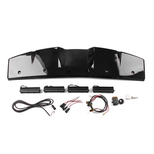 Front Roof Light Bar For Land Rover Defender 90 110 2020-25 Gloss Black 4 Light - Picture 4 of 21