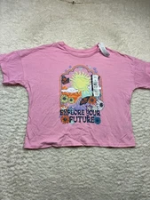 Wonder Nation Shirt Girls XXL 18 Pink Explore Your Future Graphic Tee Top