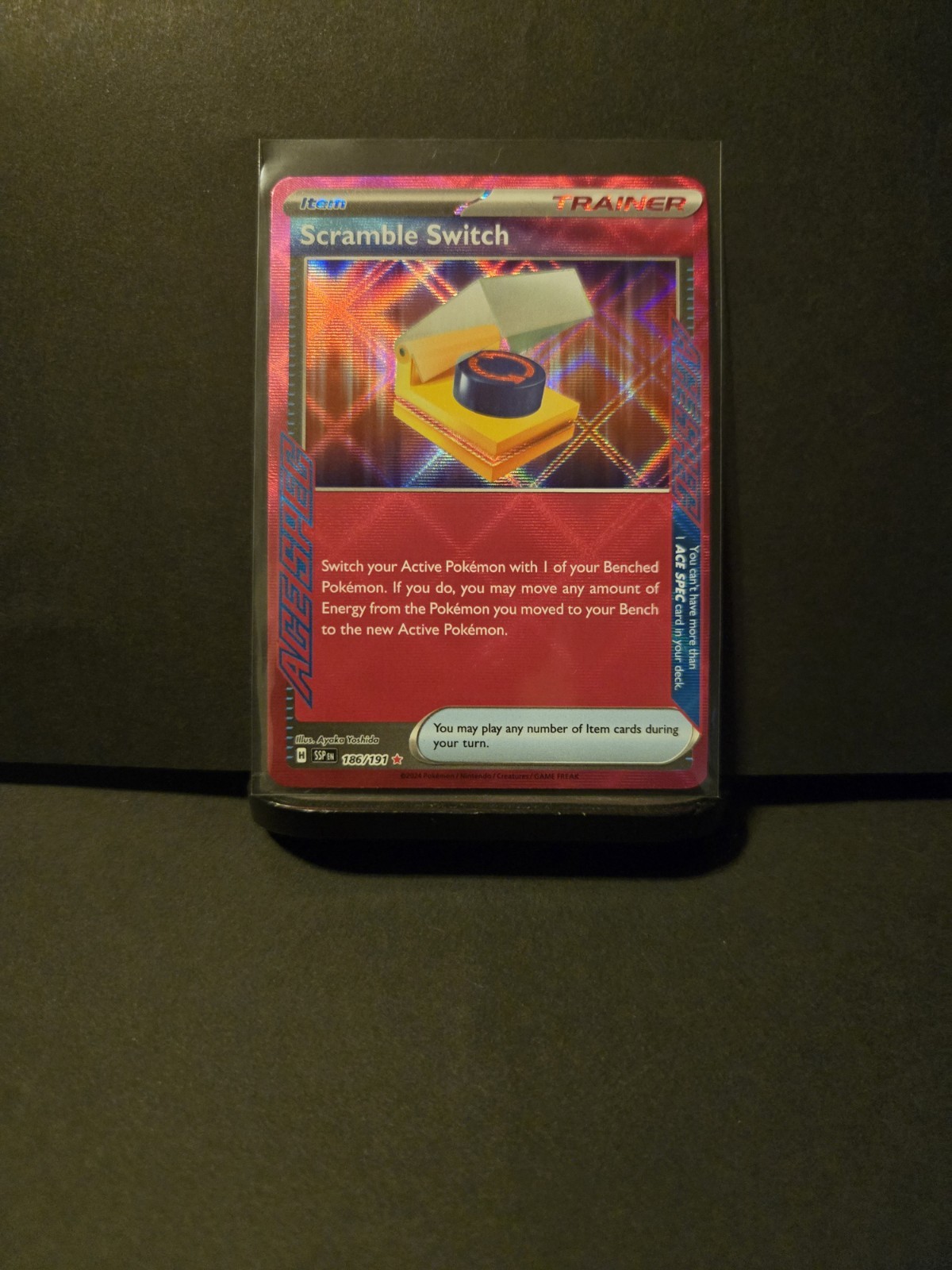 Scramble Switch 186/191 Sv08: Surging Sparks Holo ACE SPEC Rare Pokemon TCG