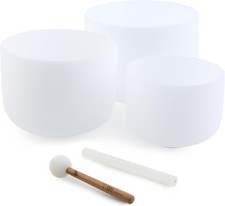 Meinl Sonic Energy 3-Piece Crystal Singing Bowl Set - A432Hz