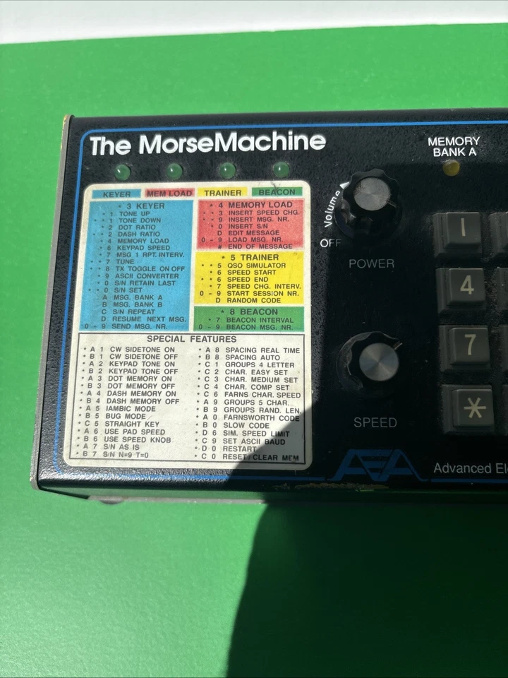 AEA The Morse Machine Model MM3 Contest Keyer Trainer No Adapter - Image 3 of 4