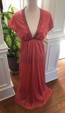 Vtg Gilligan OMalley Long Nightgown Gown Nylon Pink Purple Women  s M/L