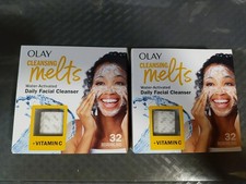 2x Olay Cleansing Melts Water-Activated Daily Cleanser +Vitamin C 32Ct Each #L17