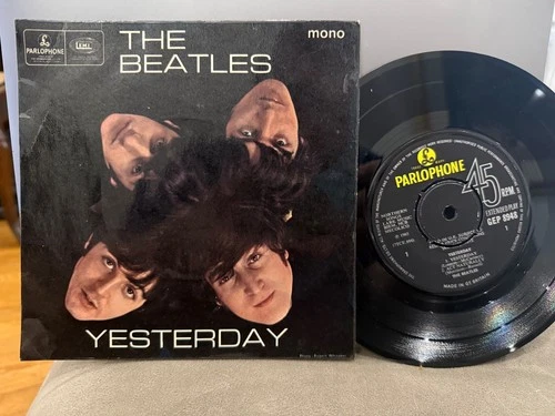 RARE - THE BEATLES YESTERDAY EP 45 RPM 1966 UK IMPORT - VG+ VINYL "SOLD IN UK"