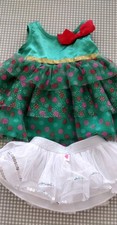 Build a Bear Polka Dot Dress And White Tutu Tulle Sequins 2 Pieces