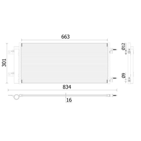 Kondensator Klimaanlage Mahle AC 902 000P FüR Opel Astra K Sports Tourer-image