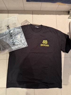 Balenciaga T-Shirt Größe L Neueste Saison Neu mit Etikett Schwarz 100% Baumwolle