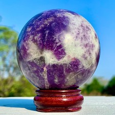 391G Natural Unicorn Stone Ball Quartz Crystal Sphere Healing Decor Gift