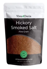 Hickory Smoked Sea Salt, Fine Grain, 2 lb - Natural Seasoning for Cooking