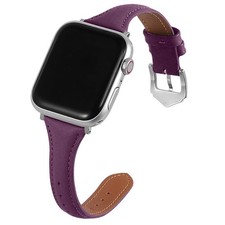 Slim Genuine Nappa Leather Bands Compatible with Apple Watch Band 38mm 40mm 4...