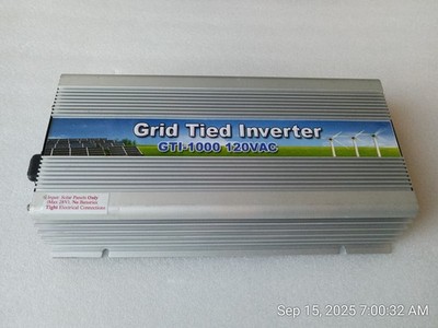 MPPT 1000W Grid Tie Inverter, 10-28 Vdc Input, 90-140Vac Output, 60Hz, New