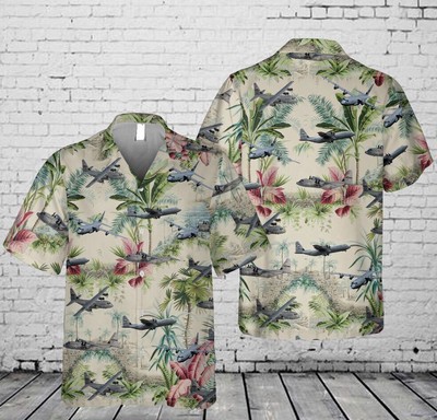 US Air Force Lockheed C-130 Hercules Hawaiian Shirt Aloha Beach Shirt For Men
