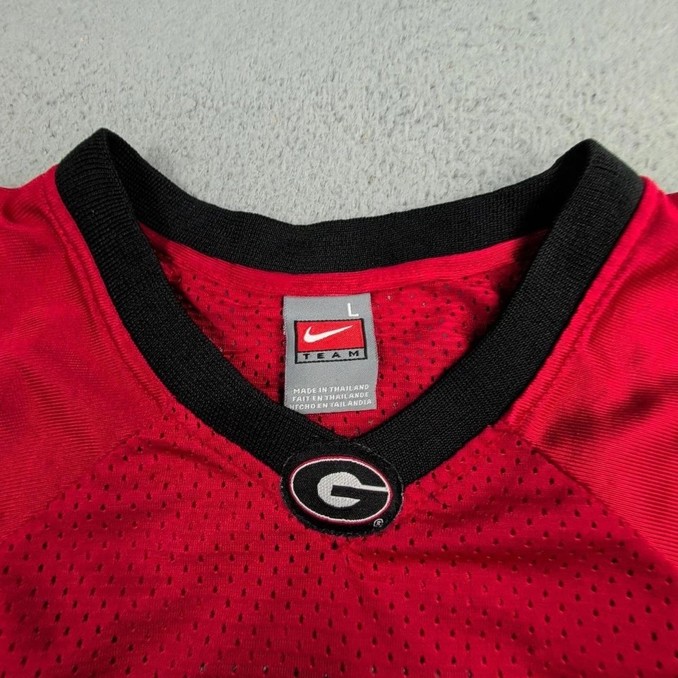 Georgia Bulldogs Jersey Youth Large Red NCAA Football Nike Team UGA Sewn #8 - Image 4 of 4