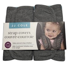 JJ Cole Reversible Strap Covers Heather Grey Plush Baby Car Seat Stroller NEW