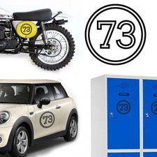 Sticker Vinyl Number 73 Version VII