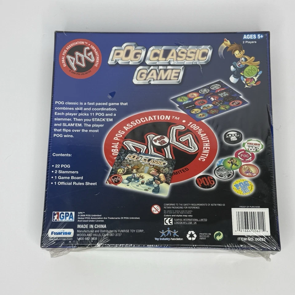Authentic Pog Classic Board Game 22 Original Pogs & 2 Slammers 2006 New Sealed - Image 2 of 4