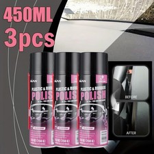 Car Interior Polish Cleaner - 3pack 450ml Cleaner Spray Quick Shine Safe Us