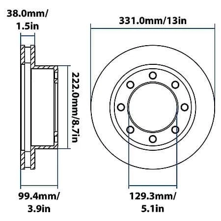 Carquest 高级 YH145274P 制动转子 - 福特卡车 99-05 — 第 4/4 张图片
