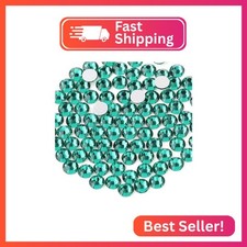 Beadsland Flat Back Crystal Rhinestones Round Gems for Nail Art and Craft Glue F