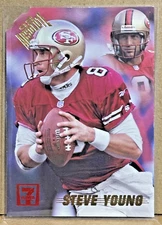 Steve Young 1998 Playoff Absolute 7-Eleven Exclusive Red Logo Insert #22 SP RARE