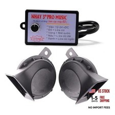 Multitone Car Horns Adjust 12-Tone Twin Horn electric horn Black Horn-12tones