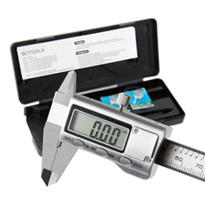 All-Metal Small Digital Caliper 0-4" Mini Measuring Tool, Micrometer Caliper wit
