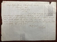SAMUEL FRANCIS SMITH-Author of  America -Autograph Letter Signed-1865-Vintage