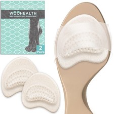 WOOHEALTH Metatarsal Pads for Women, Ball of Foot Cushions 2 Pairs, Apricot