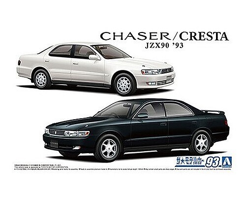 Aoshima 1993 Toyota Chaser/Cresta JZX90 4-Door Car - Plastic Model