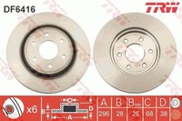 2X Bremsscheibe TRW DF6416 2 Bremsscheiben Vorderachse Vorne FüR Nissan
