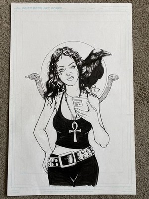 Death DC  Comics- Original Ink Drawing on 11x17 illustration board - Homer