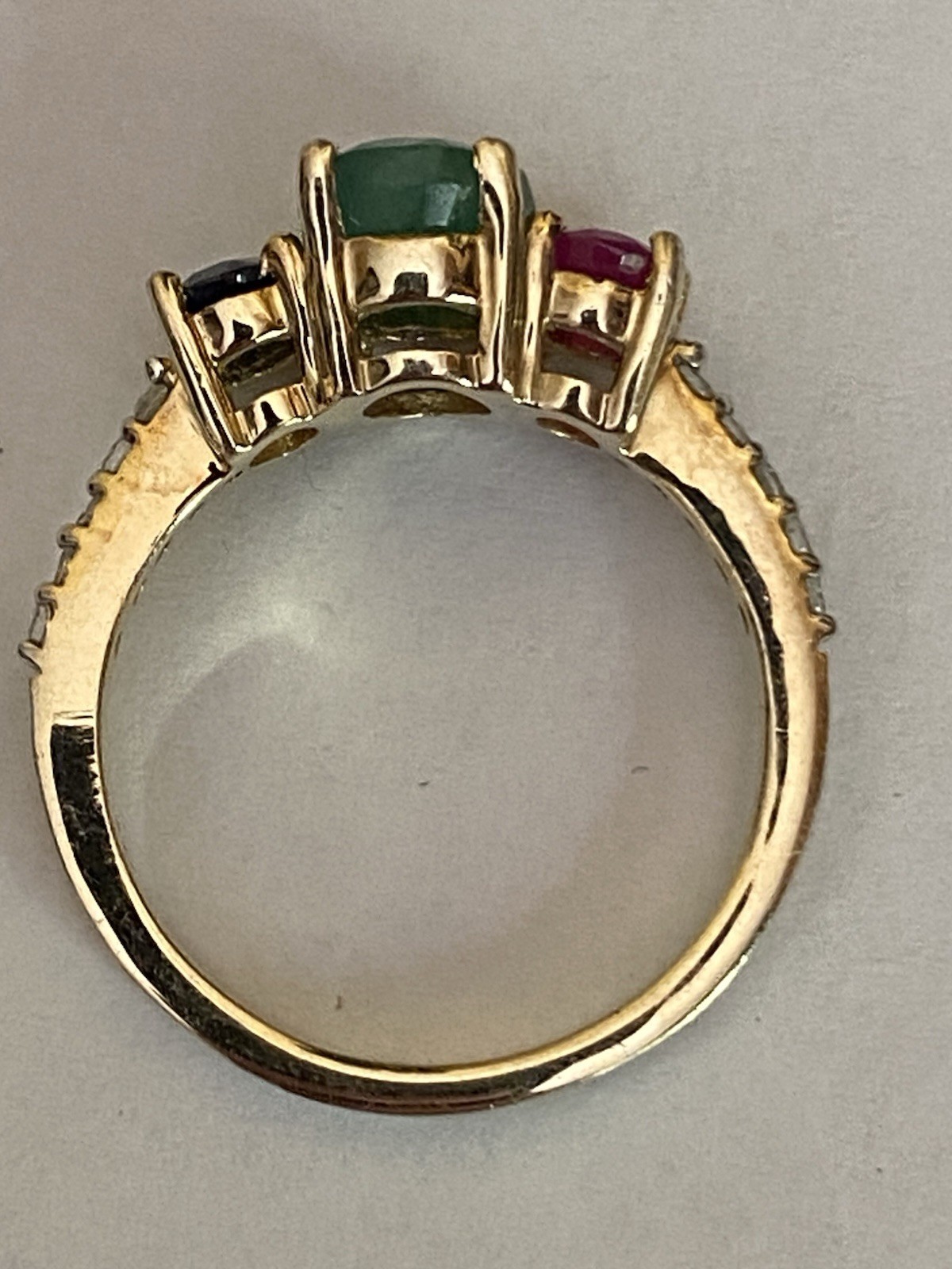 Gold On Sterling Silver Emerald, Ruby, Sapphire A… - image 7