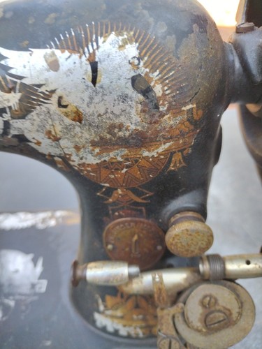 Antique Singer Sewing Machine Head Year 1904 Model 27 Sphinx - Picture 5 of 11