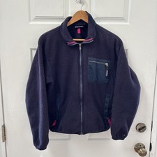 Women's Vintage Patagonia Purple Fleece Full Zip Jacket Made in USA 10