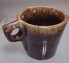Vintage Hull Pottery Brown Drip Glaze Oven Proof Coffee Cup Mug 3.5"