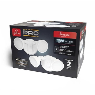 #ad MANUFACTURE SEALED 100W 1200Lum LED Outdoor Exterior Flood Lights 2 Pk White $42.99