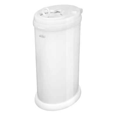 Steel Diaper Pail, Odor Locking, No Special Bag Required, White