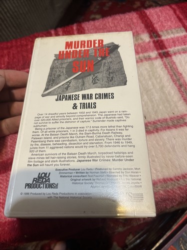 japanese war crimes and trials murder under the sun vhs - Imagen 2 de 5
