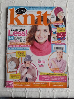 Let's Knit Magazine, Issue 89, February 2015, Craft, Knitting