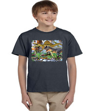 Boys Dinosaur T-shirt Youth Graphic Tees Children Gifts Dino