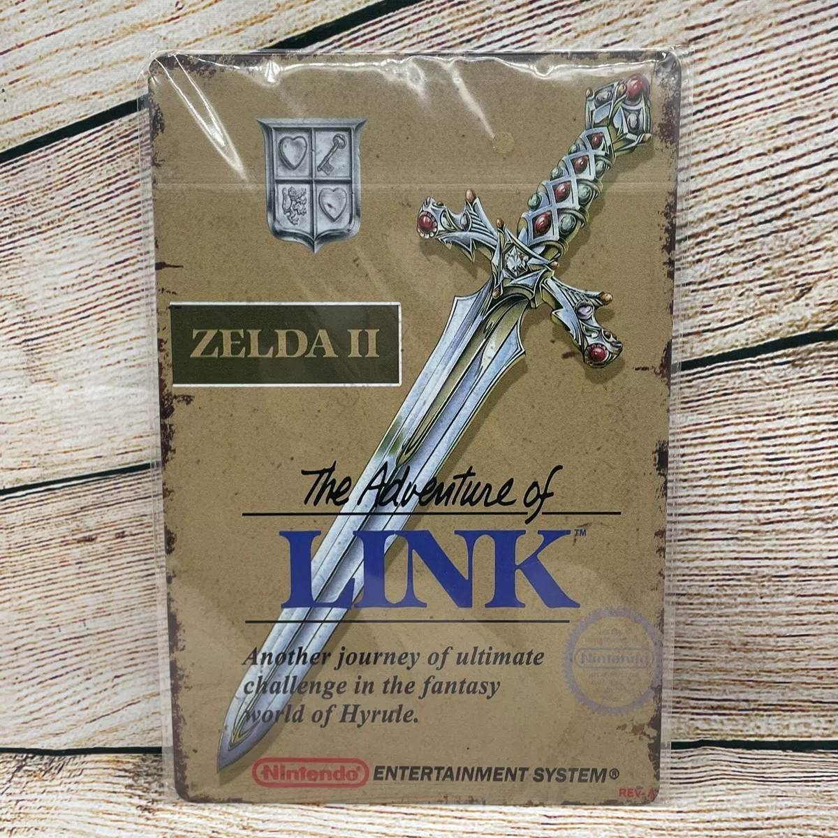 LEGEND OF ZELDA NES BOX ART 8X12 METAL WALL SIGN MAN CAVE OFFICE HOME