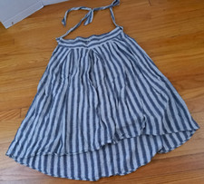 Vintage Woman Striped Black White Long Skirt Large  Max Studio