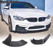 For BMW F80 M3 F82 F83 M4 2015-19 Matte Black Front Bumper Splitters Lip Canards