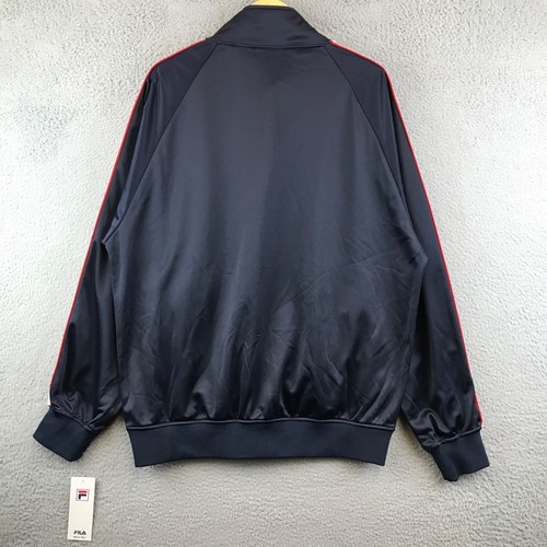 New Fila's Mens Retro Outerwear Jacket Blue Spell Out Sleeves size XLT - 第 3/10 張圖片