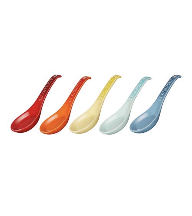 新色　LE CREUSET Light Rainbow 15cm 5枚セット Amazon｜ル・クルーゼ(Le creuset) れんげ レインボー ネオ