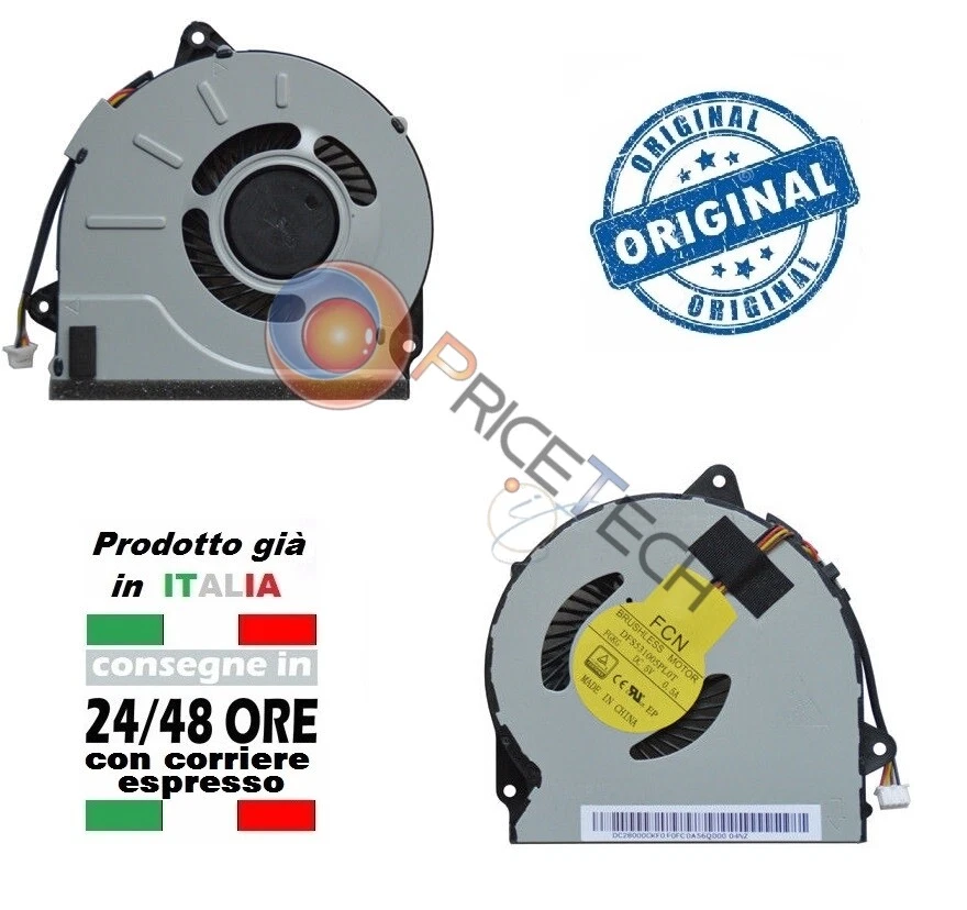 Ventola Di Raffreddamento CPU Per Notebook Medion MD98710 MD97878 E4212 MSI A6405