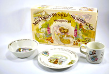 Wedgwood Mrs. Tiggy-Winkle 3-Piece Nursery Set - Bowl, Plate, Mug - NIB Beatrix