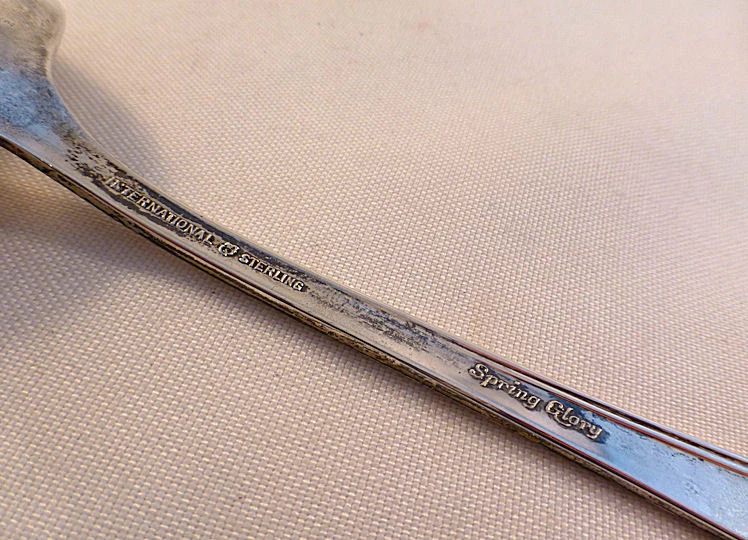 Spring Glory-International Sterling Pierced Table Serving Spoon - Image 3 of 3